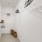 Primary bedroom, large walk-in closet in model unit at The Finch