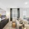 Modern livining room furnishings in model unit at The Finch